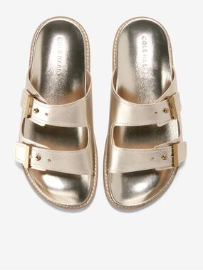 NEW Cole Haan Women's Marisol Footbed Sandals Soft Gold Size 6 W32385